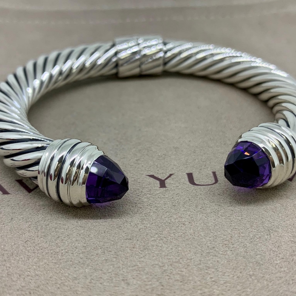 NWOT David Yurman 10mm Cable Bracelet Amethyst